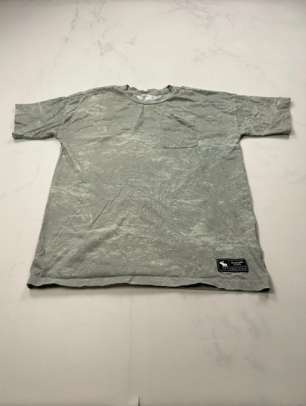 Abercrombie Kids Oversized Fit T Shirt Gray 2010s Minimalist - Boys 15/16